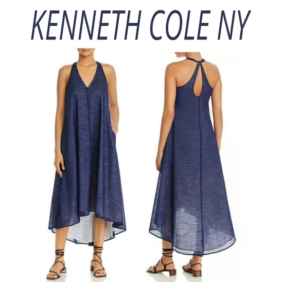 🎀Clearance🎀 NWT KENNETH COLE Racerback Midi High Low Dress $139 MSRP - Picture 1 of 5